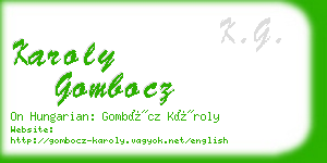 karoly gombocz business card